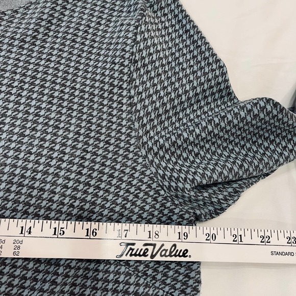 J. JILL women's large ponte knit 3/4 sleeve houndstooth top w/ pocket - Picture 7 of 9